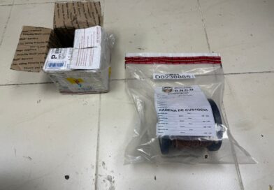 Incautan rollo de alambre lleno de un líquido presuntamente cocaína