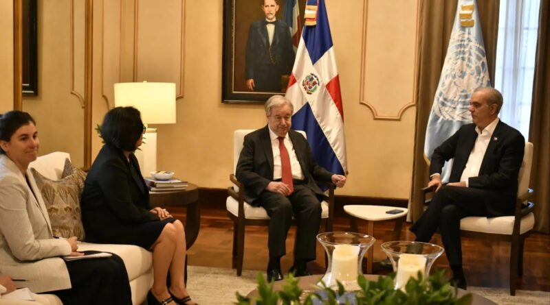 Guterres se reúne con Abinader y dice que restablecer seguridad en Haití es «esencial»
